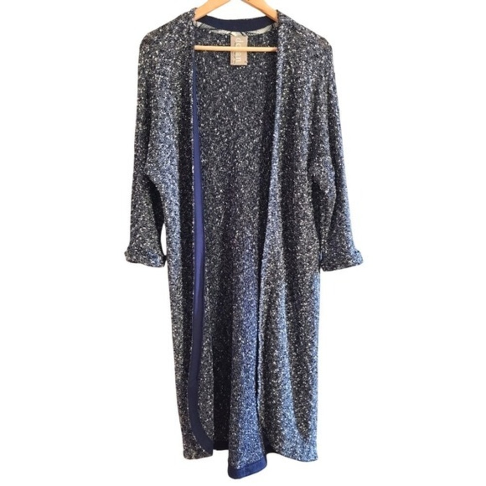 Dolan Left Coast Navy Marl‎ 3/4 Sleeve Oak Street Duster Cardigan Medium